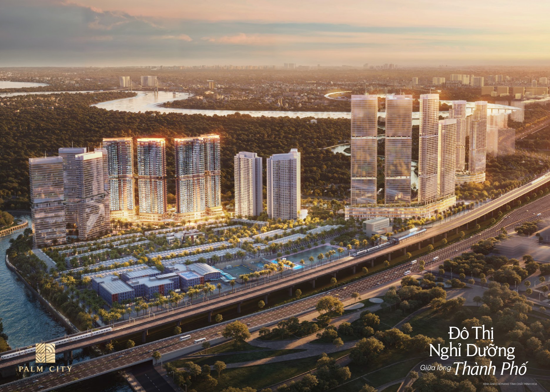Toàn cảnh Palm City về đêm