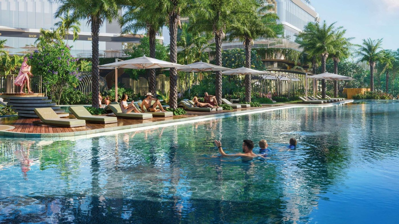 Hồ bơi dài 70 mét phong cách resort