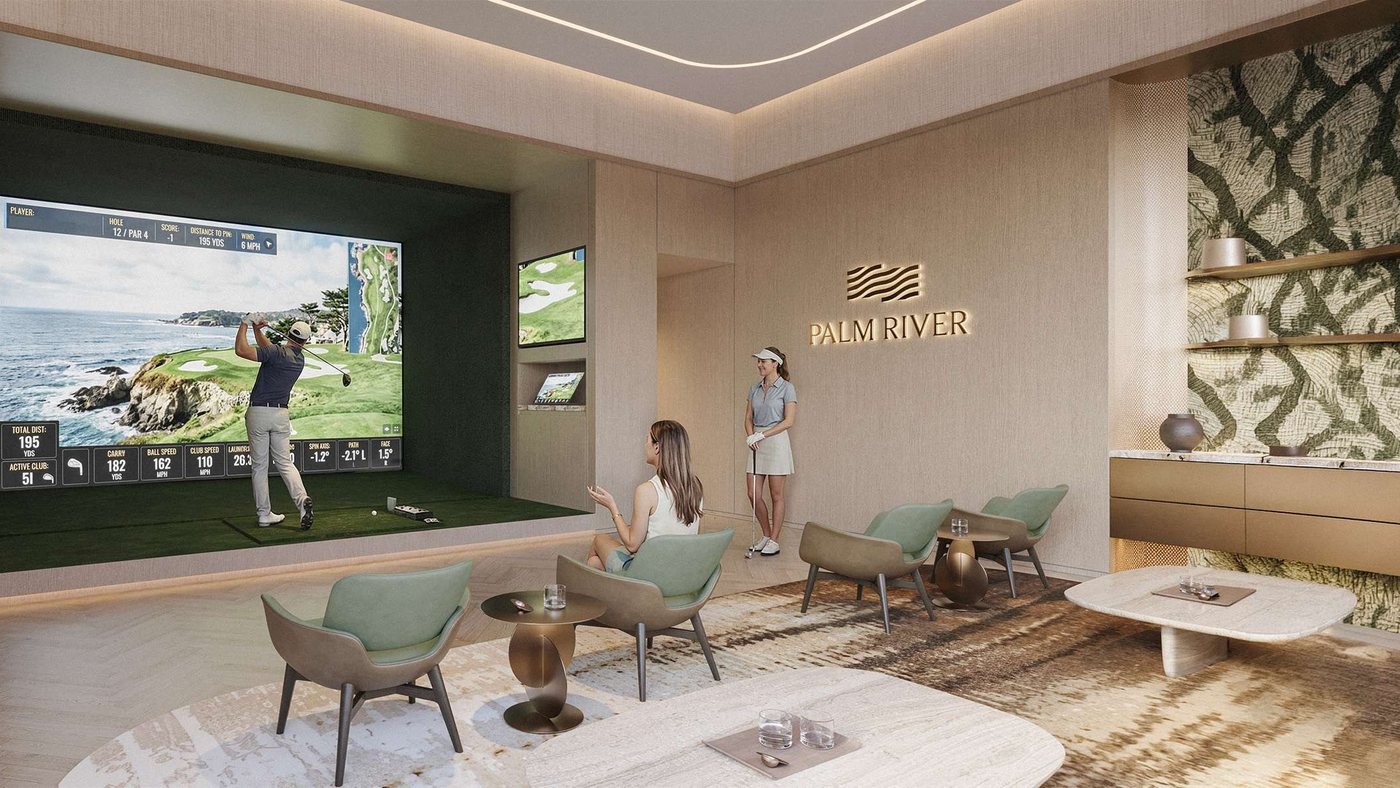 Phòng golf mô phỏng có màn hình lớn